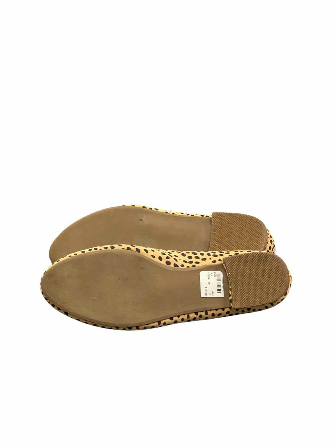 Report Shoe Size 9.5 Beige Black Manmade Flats