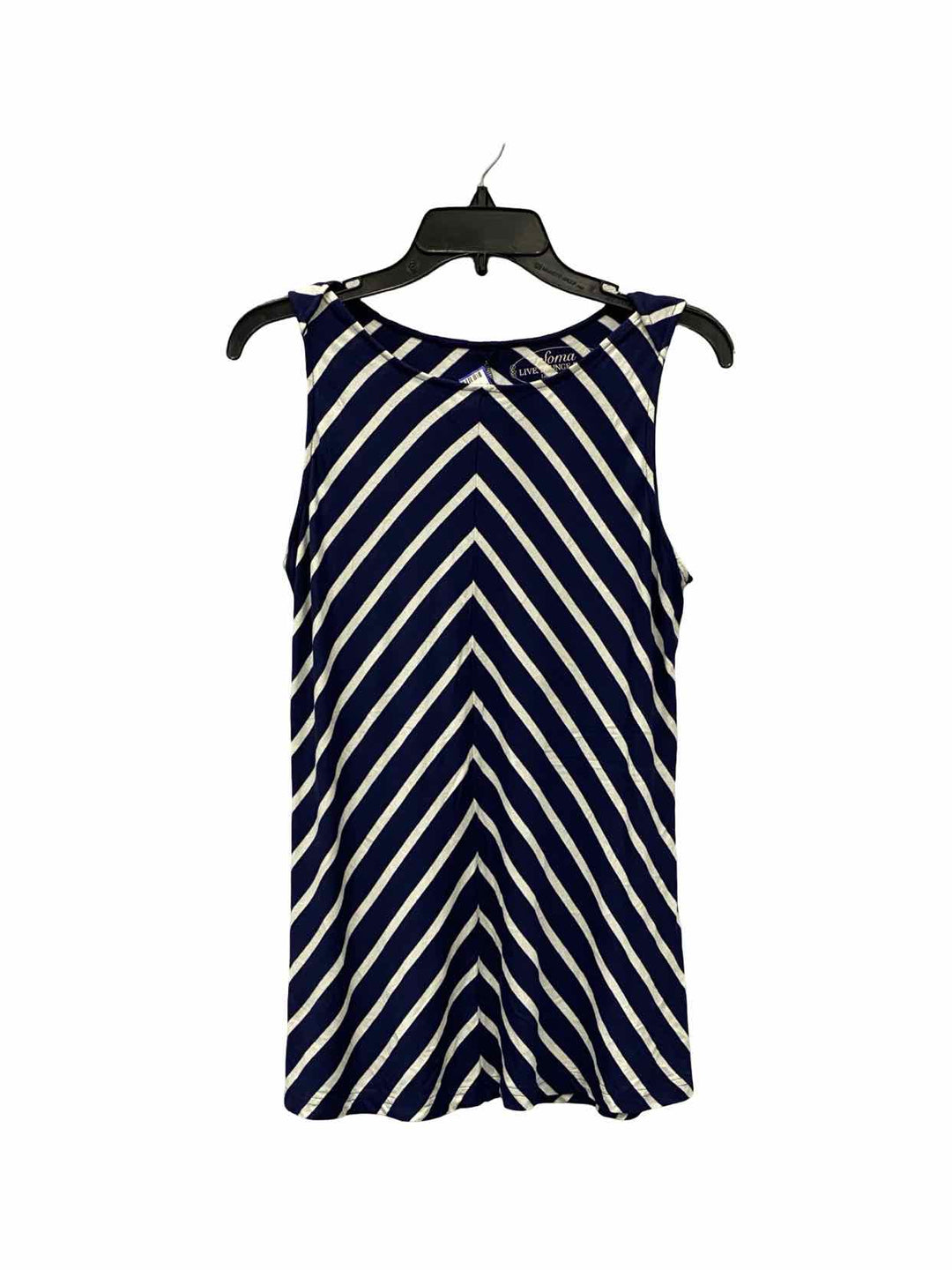 Soma Size M Navy White Striped Tank Top