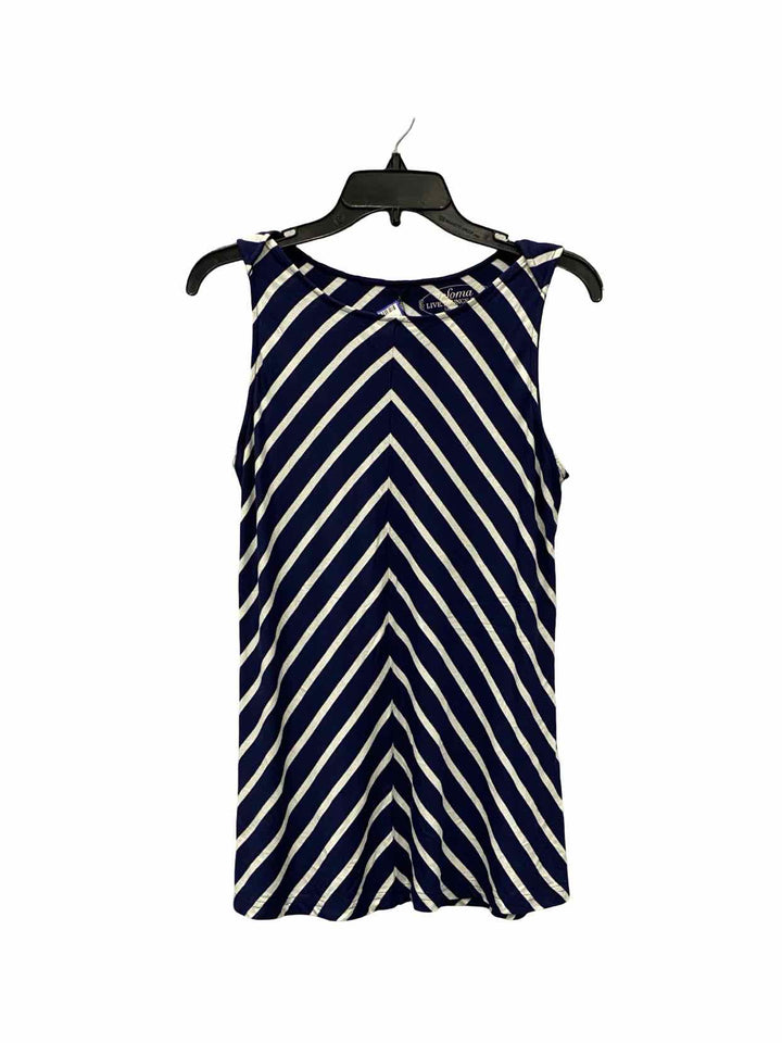 Soma Size M Navy White Striped Tank Top