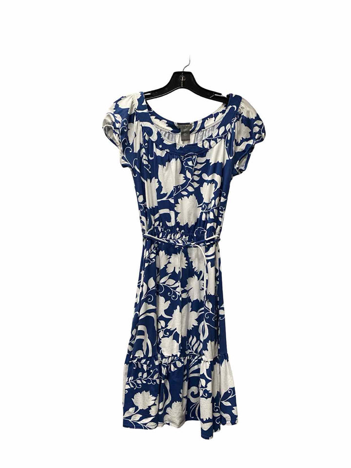 Ann Taylor Size XS Blue White Print Dress