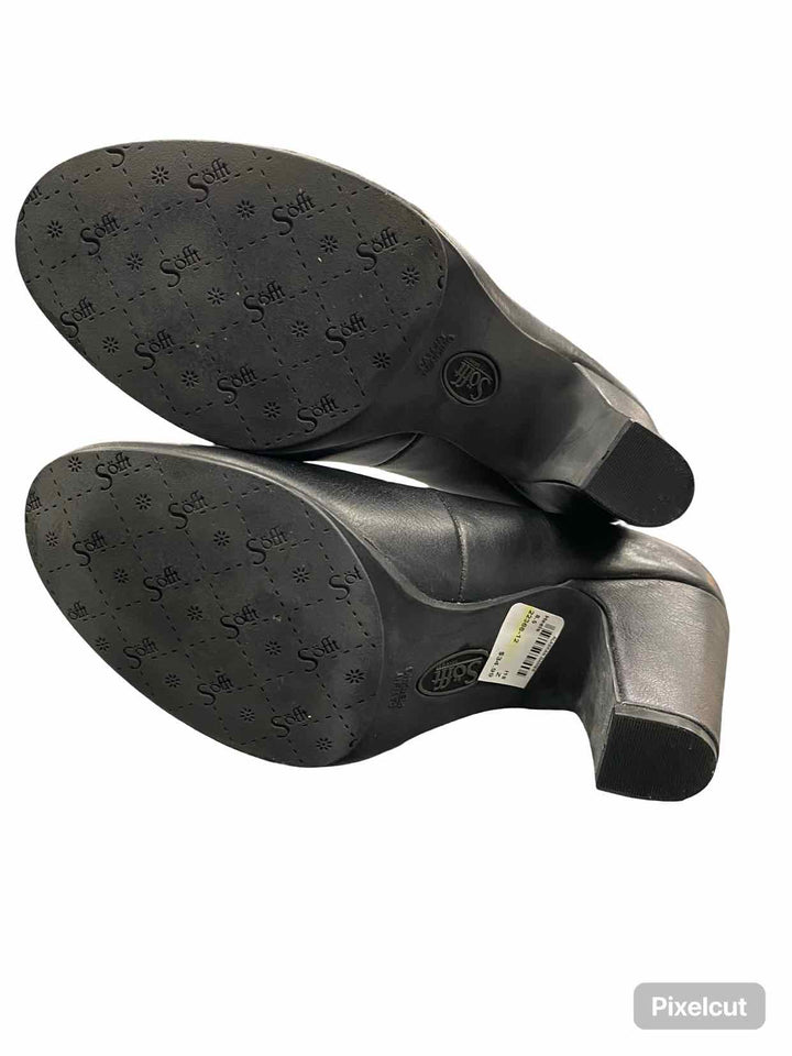 Sofft Shoe Size 8.5 Black Leather Heels