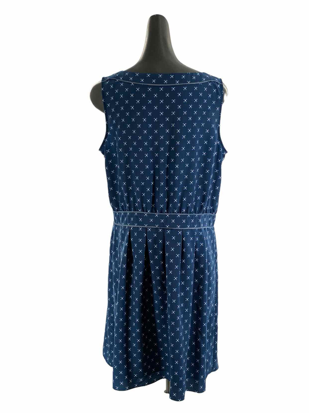 Tommy Hilfiger Size 18 Dark Blue White Print Dress