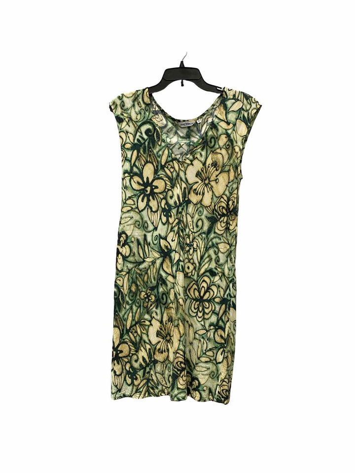 Jams World Size S Green Beige Floral Dress