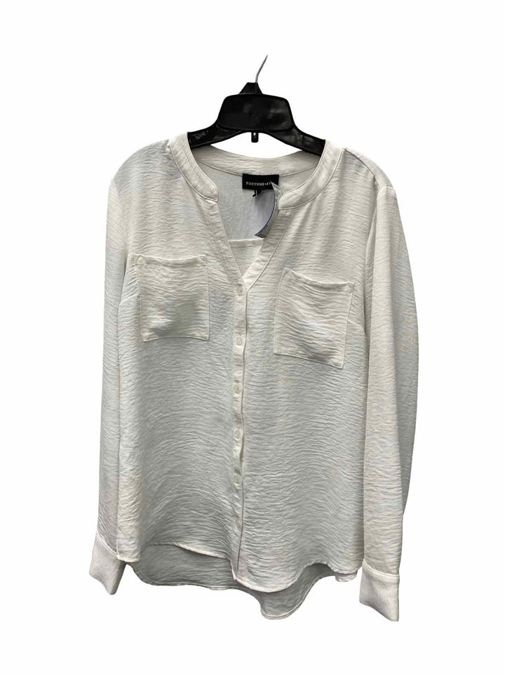 Fortune + Ivy Size M White Long Sleeve Shirts