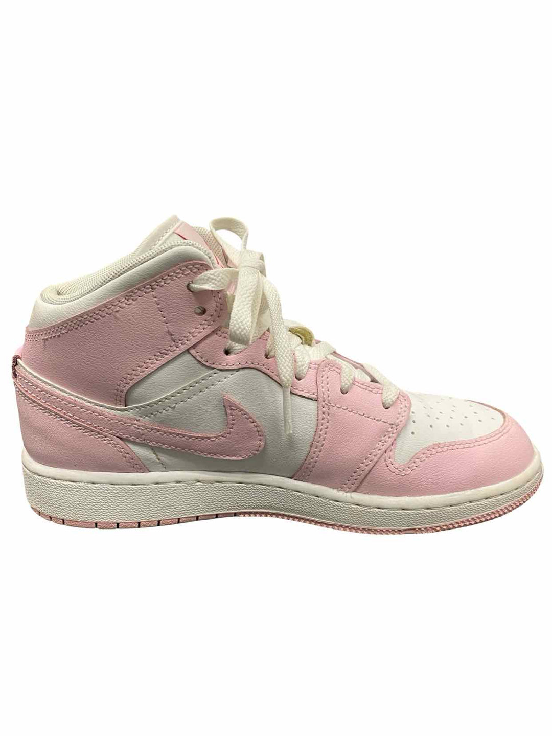 Nike Shoe Size 36.5 Pink Leather Air Jordan 1 Mid Sneakers