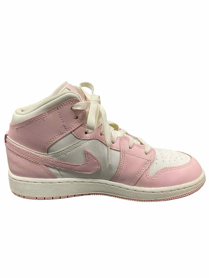 Nike Shoe Size 36.5 Pink Leather Air Jordan 1 Mid Sneakers