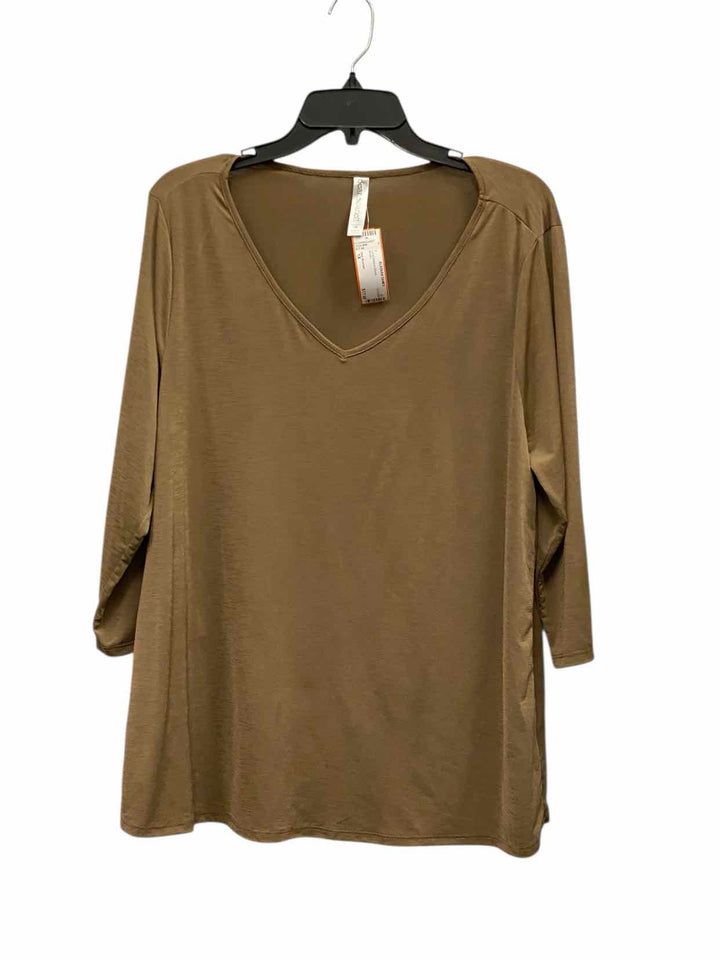 Dear Scarlett Size 1X Brown Long Sleeve Shirts