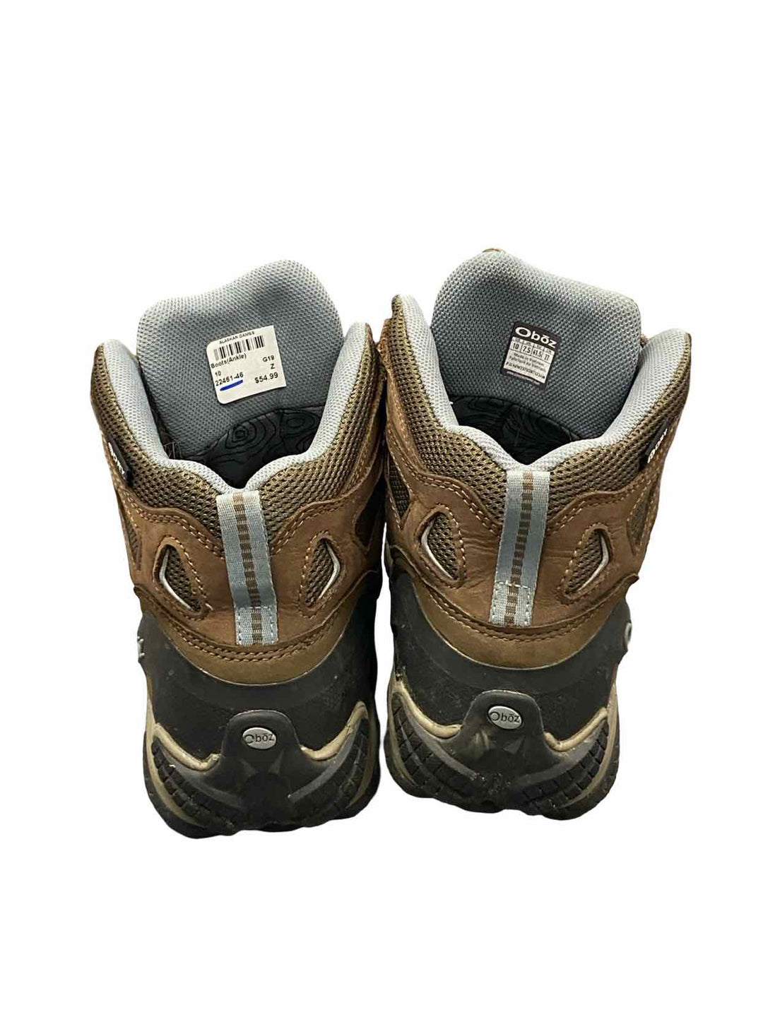 Oboz Shoe Size 10 Brown Grey Leather Hiking Sawtooth II Boots(Ankle)