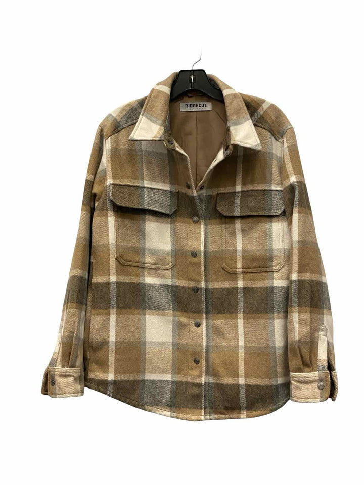Ridgecut Size M Brown Plaid Flannel Jacket (Outdoor)