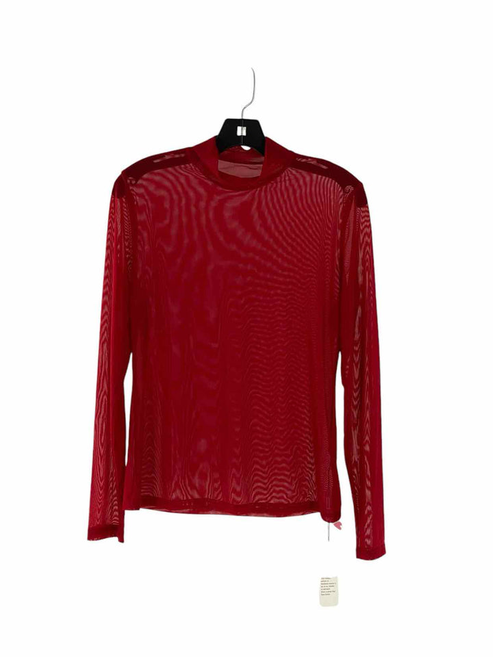 Kate Kasin Size XL Red Mesh NWT Long Sleeve Shirts