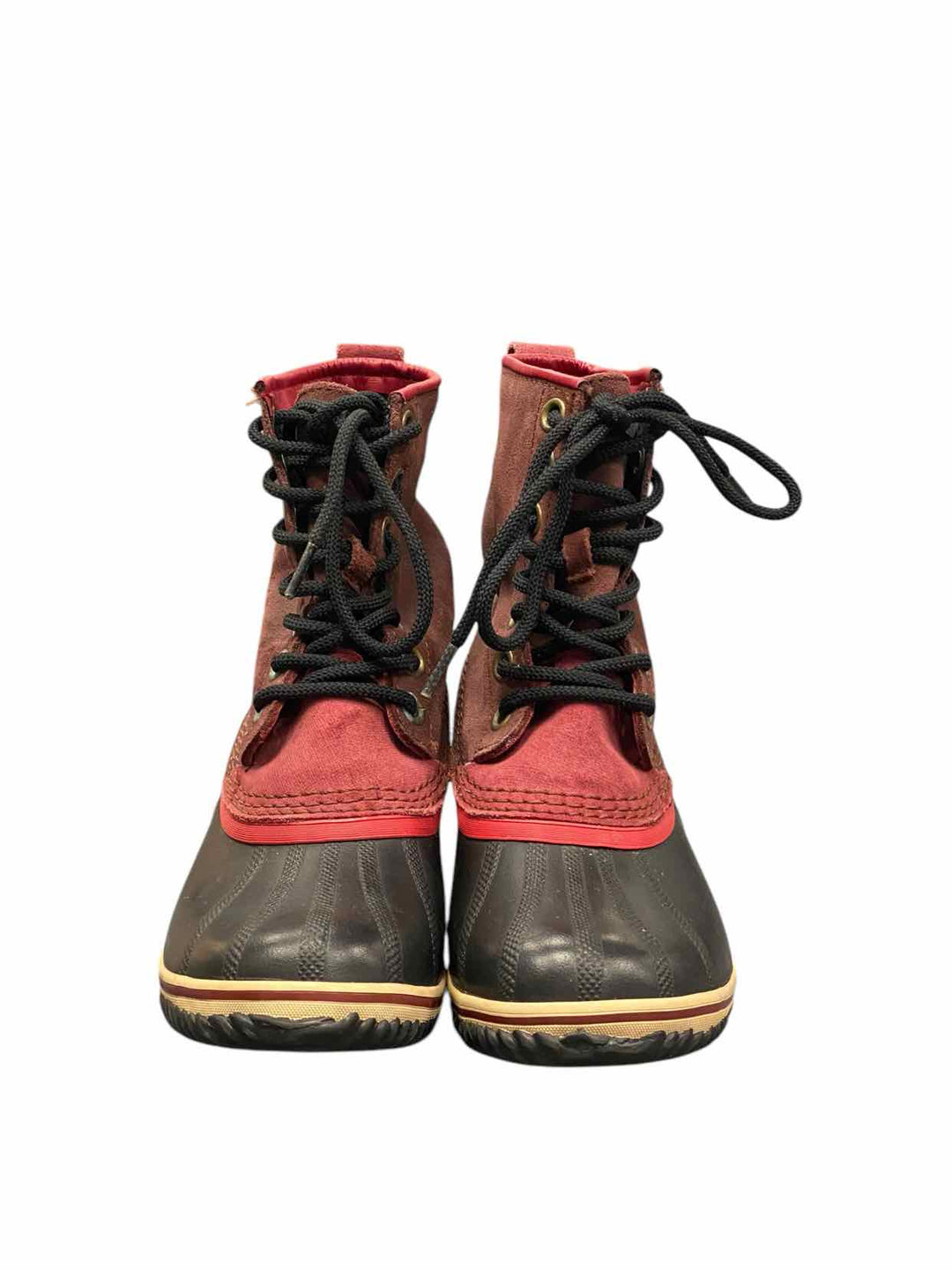 Sorel Shoe Size 7.5 Red Canvas Waterproof Boots(Ankle)