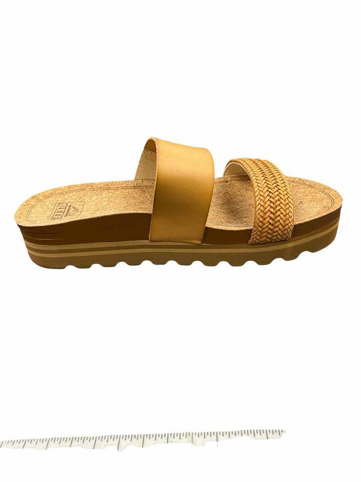 Reef Shoe Size 9.5 Brown Vegan Leather Cushion Vista Hi Arch Support Sandals