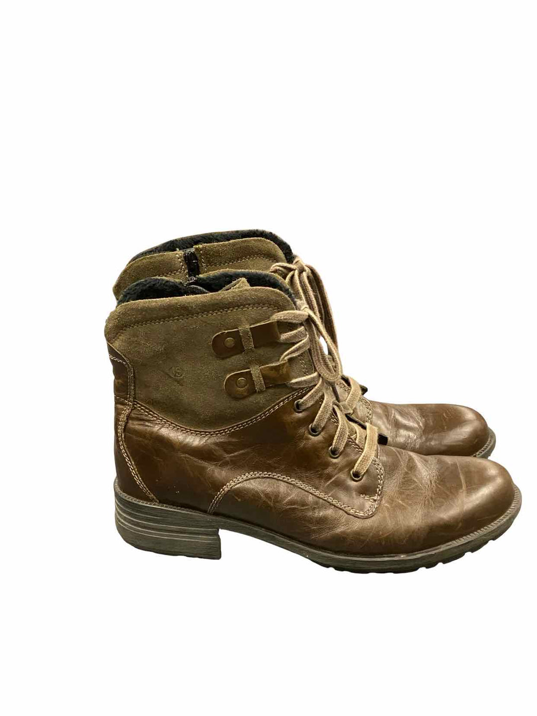 Felmini Shoe Size 41 Black Leather Boots(Ankle)