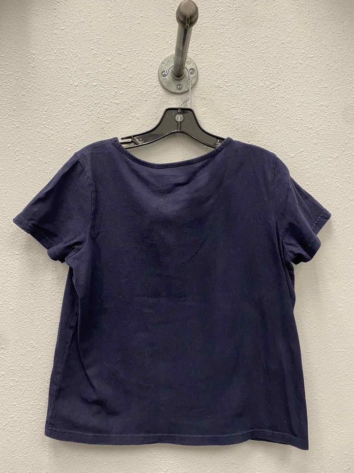 Villager Size M Navy 100% cotton T-shirt