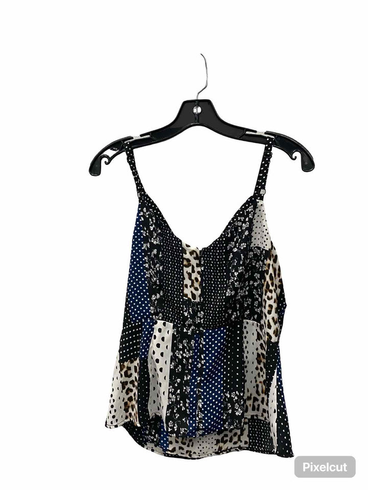 Cabi Size 4 Black White Print Tank Top