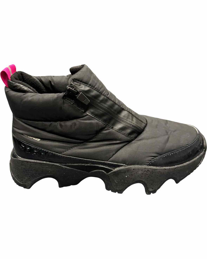 Sorel Shoe Size 11 Black Waterproof Kinetic Puffy Zip Boots(Ankle)