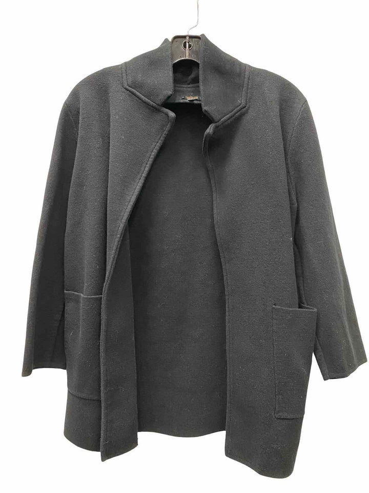 Quince Size S Black 100% Organic Cotton Sweater
