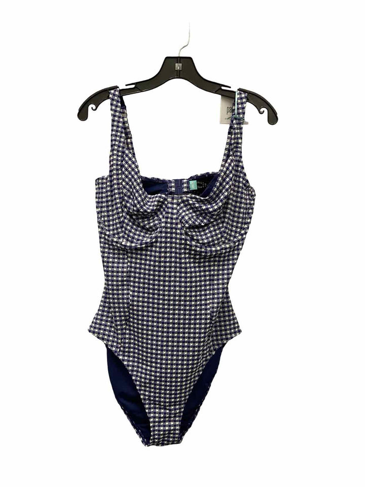 panache sport Size 38 Blue Gingham Swimsuit