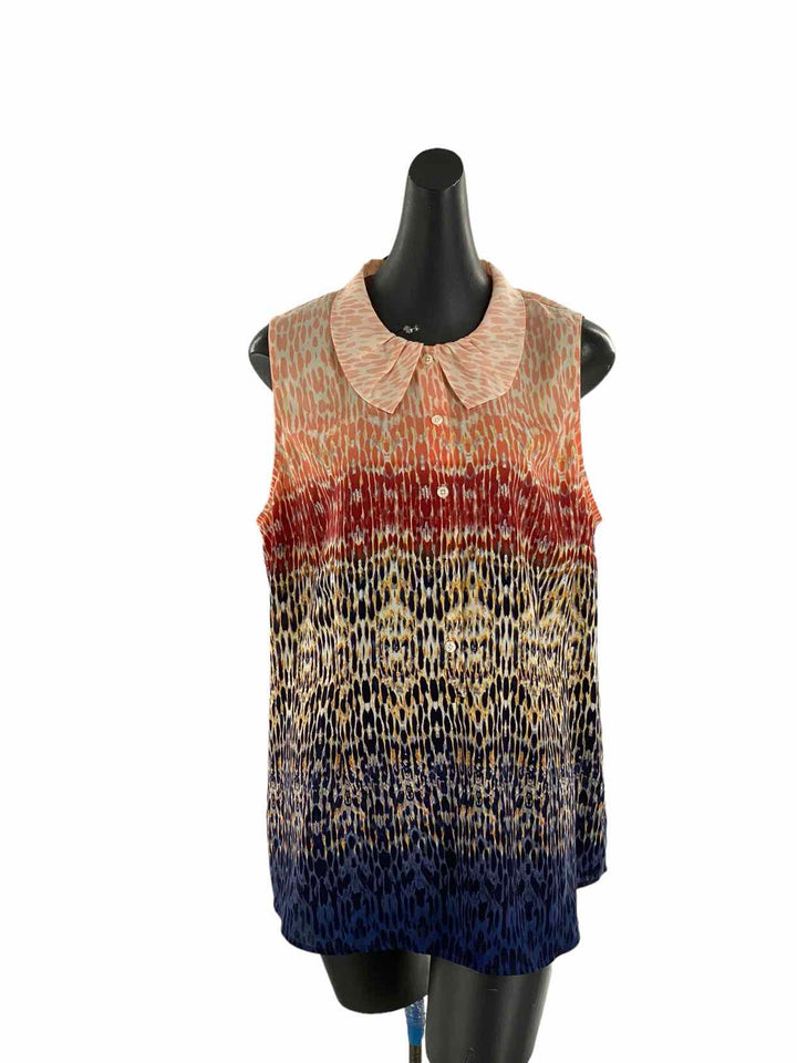 Cabi Size XL Pink Blue & Red Print Tank Top