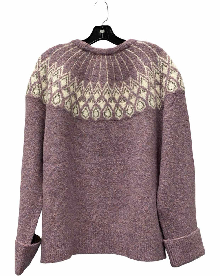 ICEWEAR Size XXL Purple White Print Sweater