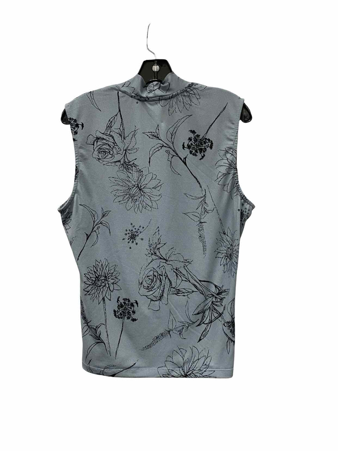 T Tahari Size XL Blue Black Floral Tank Top