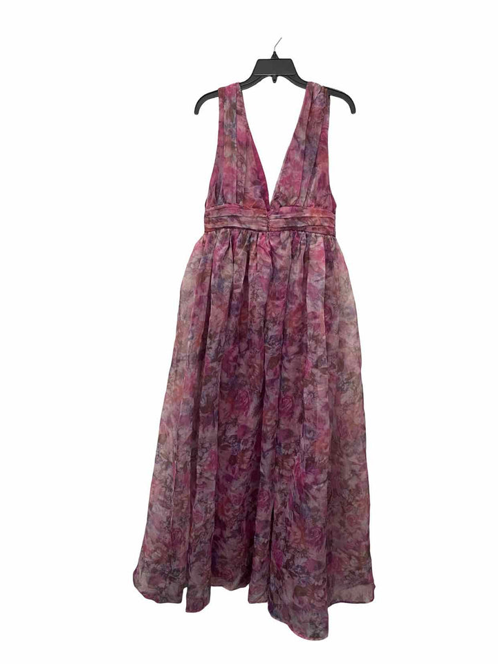 Lulus Size L Pink Floral Dress