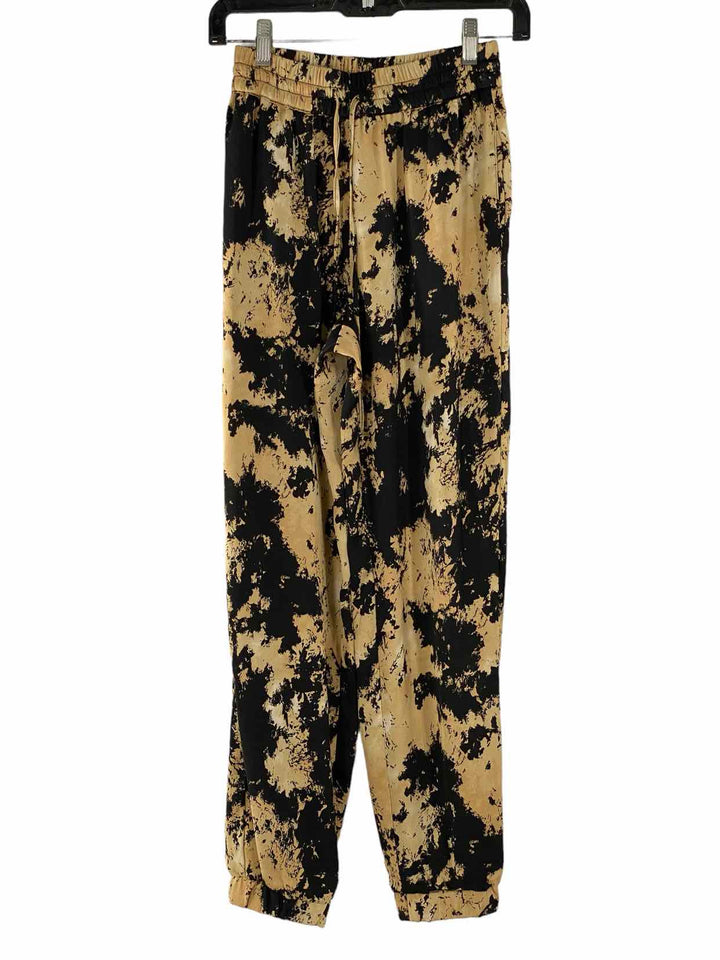 Open Edit Size XXS Black Brown Print Pants