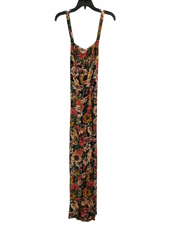 Billabong Size L Pink Green Floral Dress