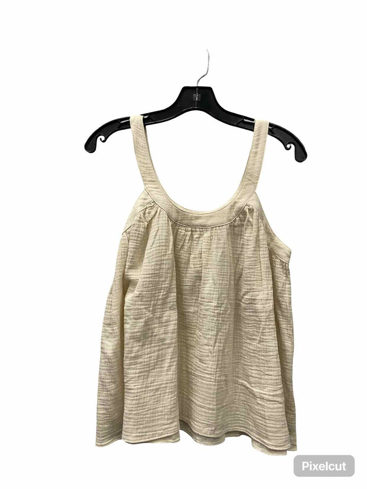 Neuflora Size S Cream 100% cotton Tank Top