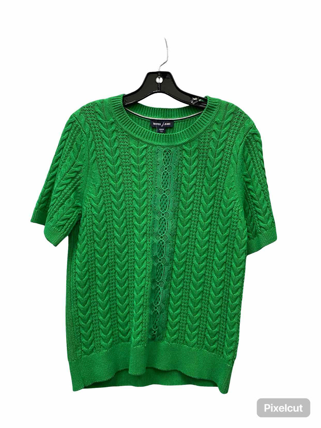 Nautica Size M Green Knit Short Sleeve Shirts