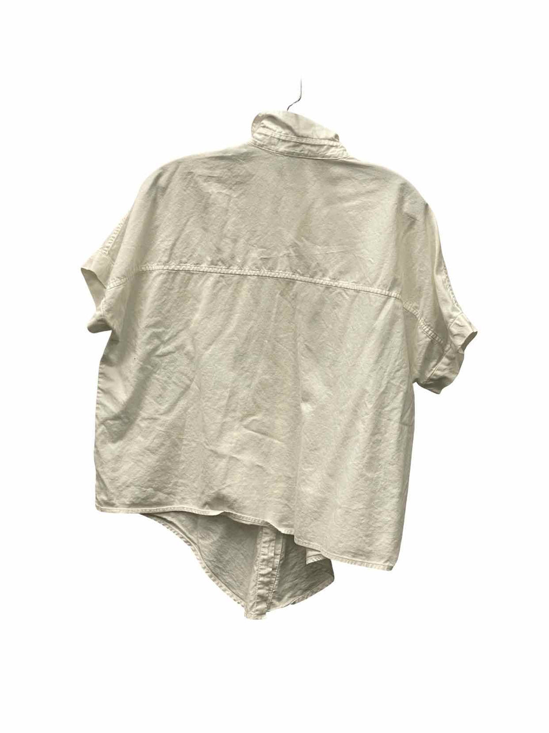 MadeWell Size M White 100% cotton Short Sleeve Shirts