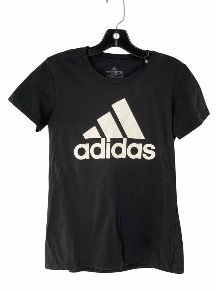 Adidas Size XS Black White Short Sleeve Shirts