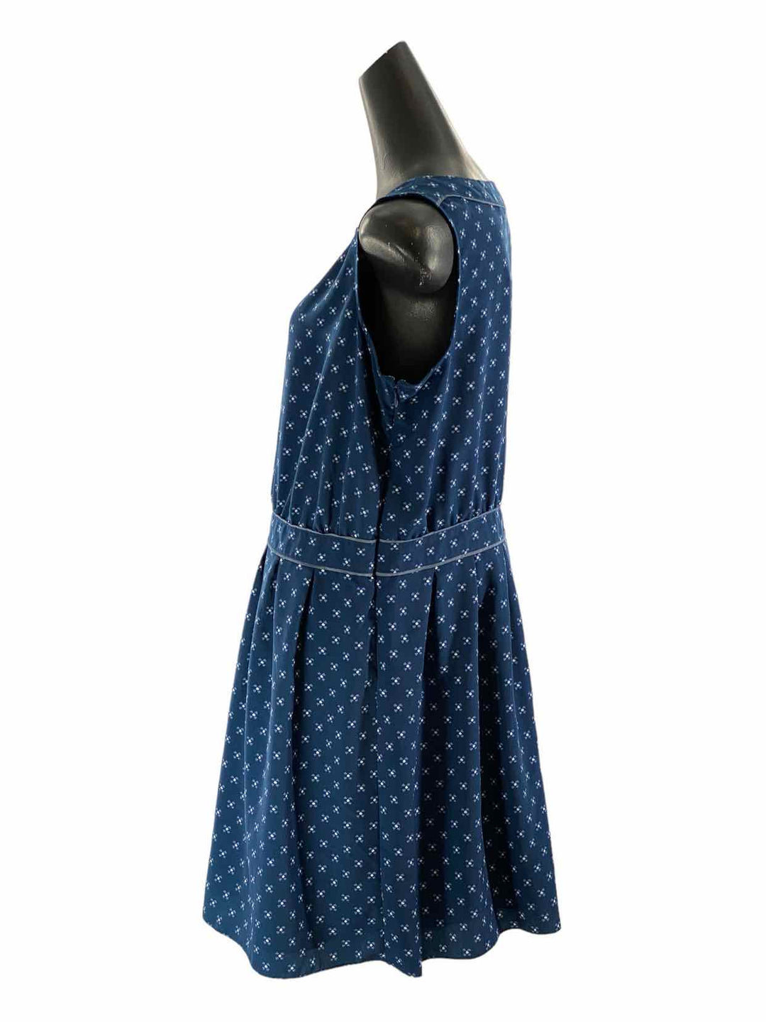 Tommy Hilfiger Size 18 Dark Blue White Print Dress