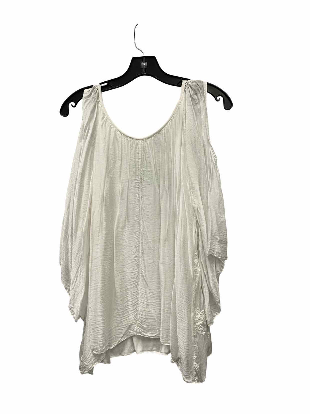 belle france Size L White Floral Long Sleeve Shirts