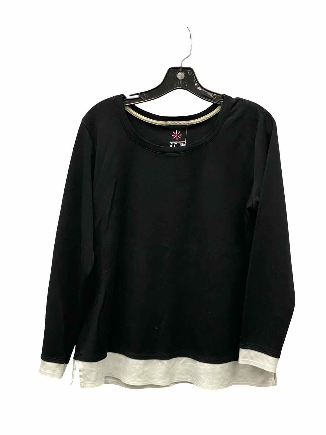 Isaac Mizrahi Live! Size M Black White 100% cotton Long Sleeve Shirts