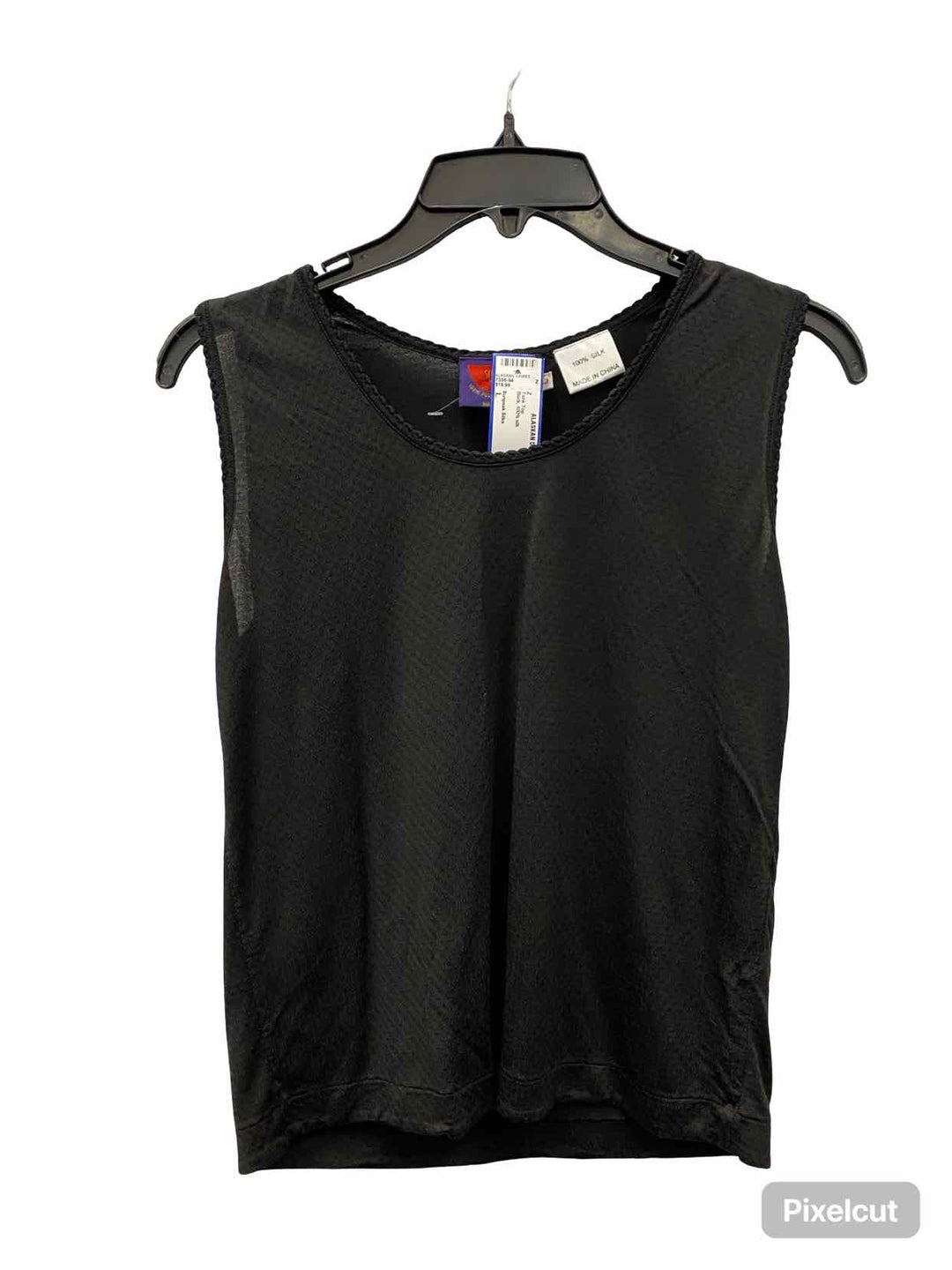 Sunpeak Silks Size L Black 100% silk Tank Top