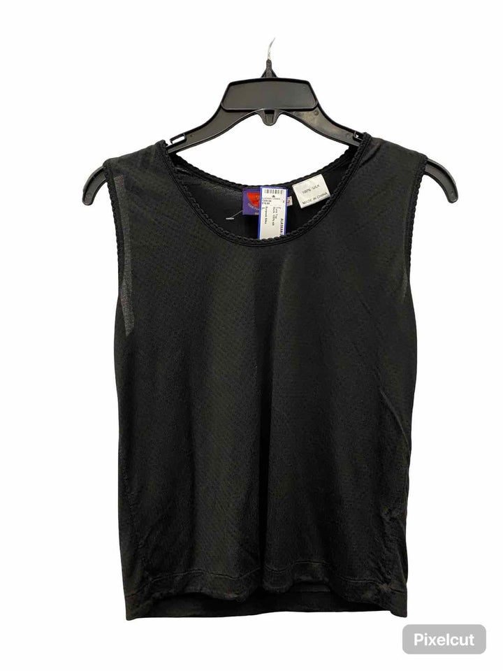 Sunpeak Silks Size L Black 100% silk Tank Top