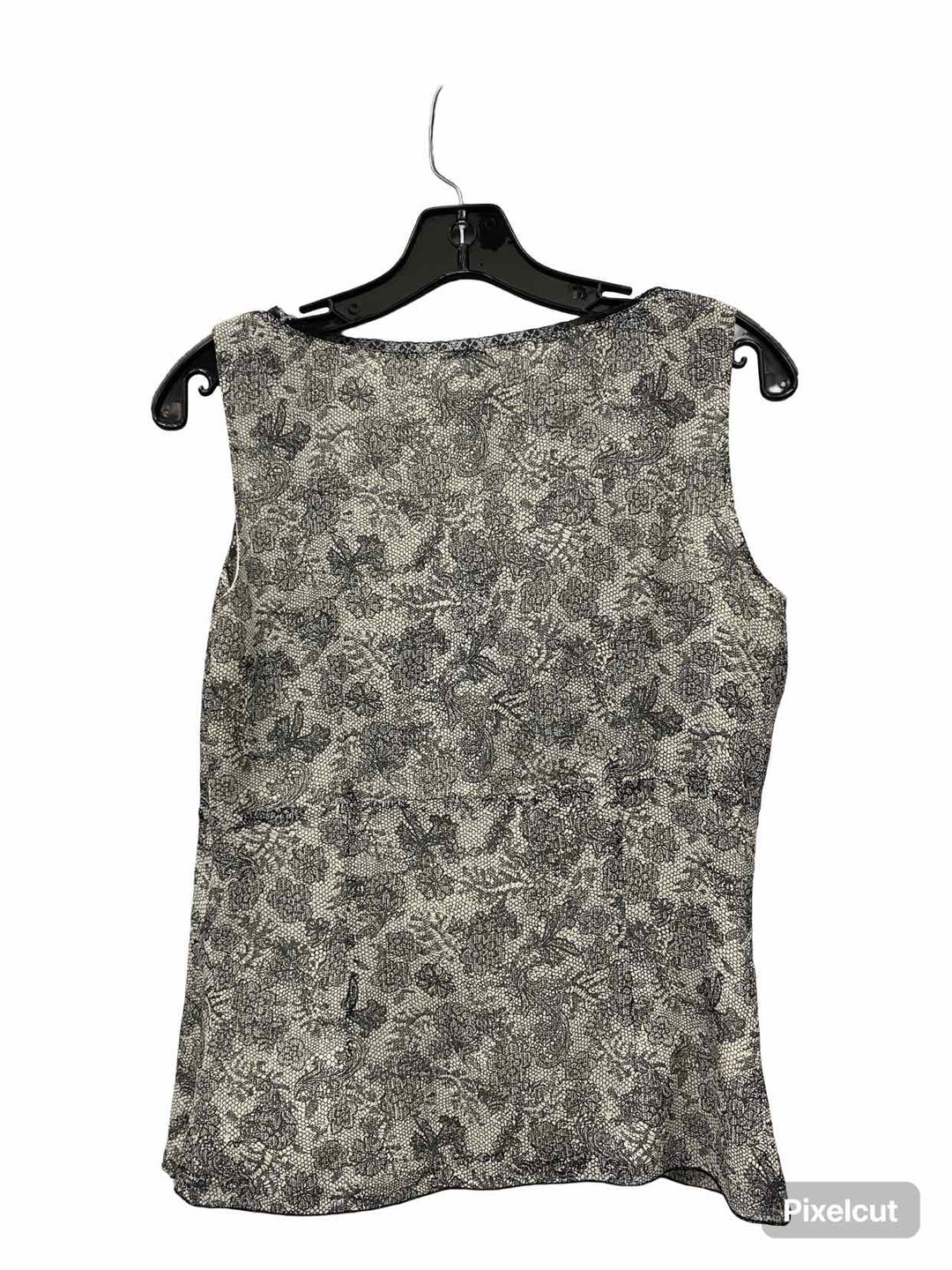 Ann Taylor Size 4 White Black Lace Tank Top