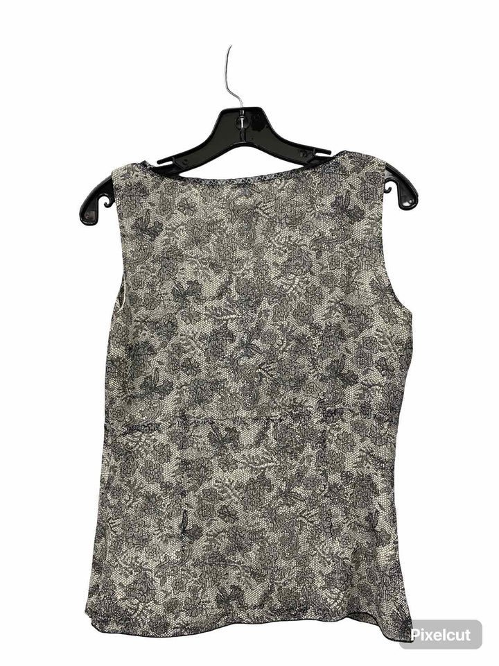 Ann Taylor Size 4 White Black Lace Tank Top