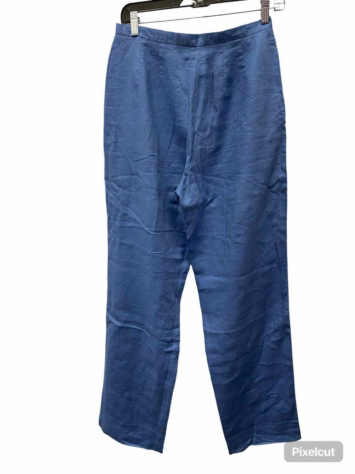 Eddie Bauer Size 10 Blue Linen Pants