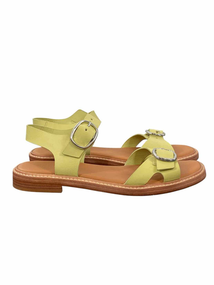Everlane Shoe Size 9.5 Green Twin Buckle Sandals
