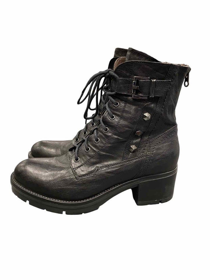 NeroGiardini Shoe Size 39 Black Leather Combat Boots(Ankle)