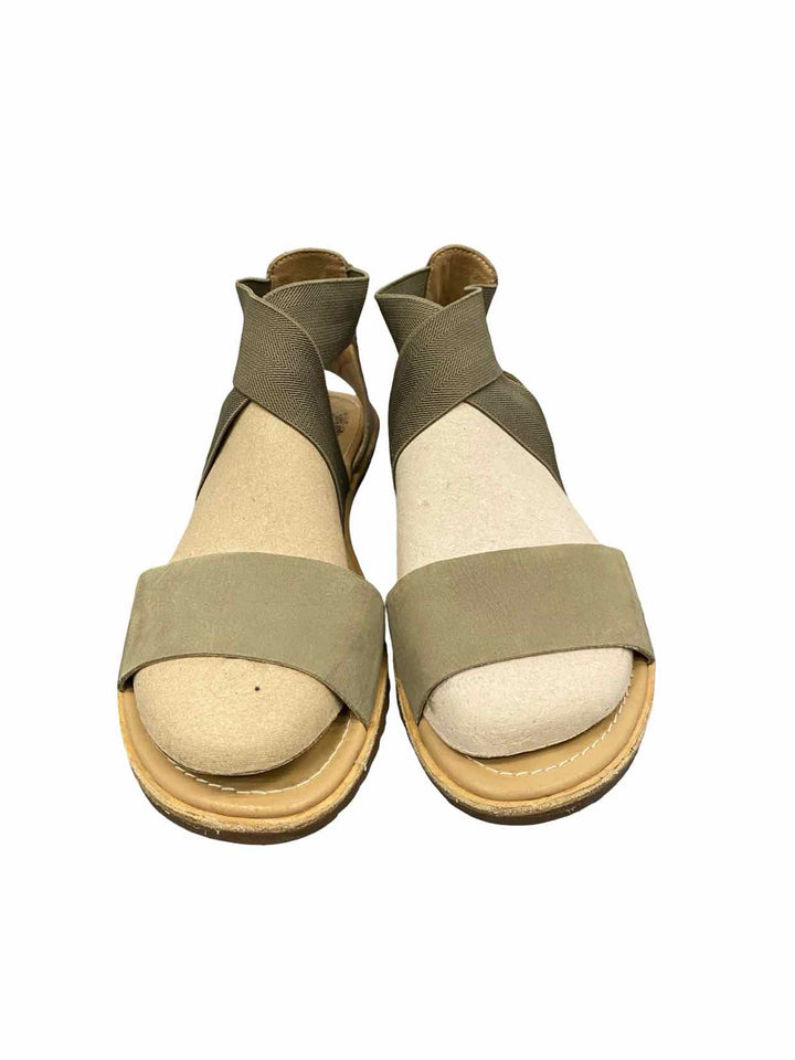 Sorel Shoe Size 8 Olive Leather Ella III Sandals