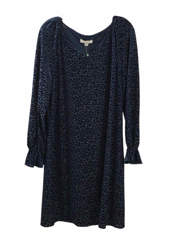 Nine West Size 14 Blue Velour Dress