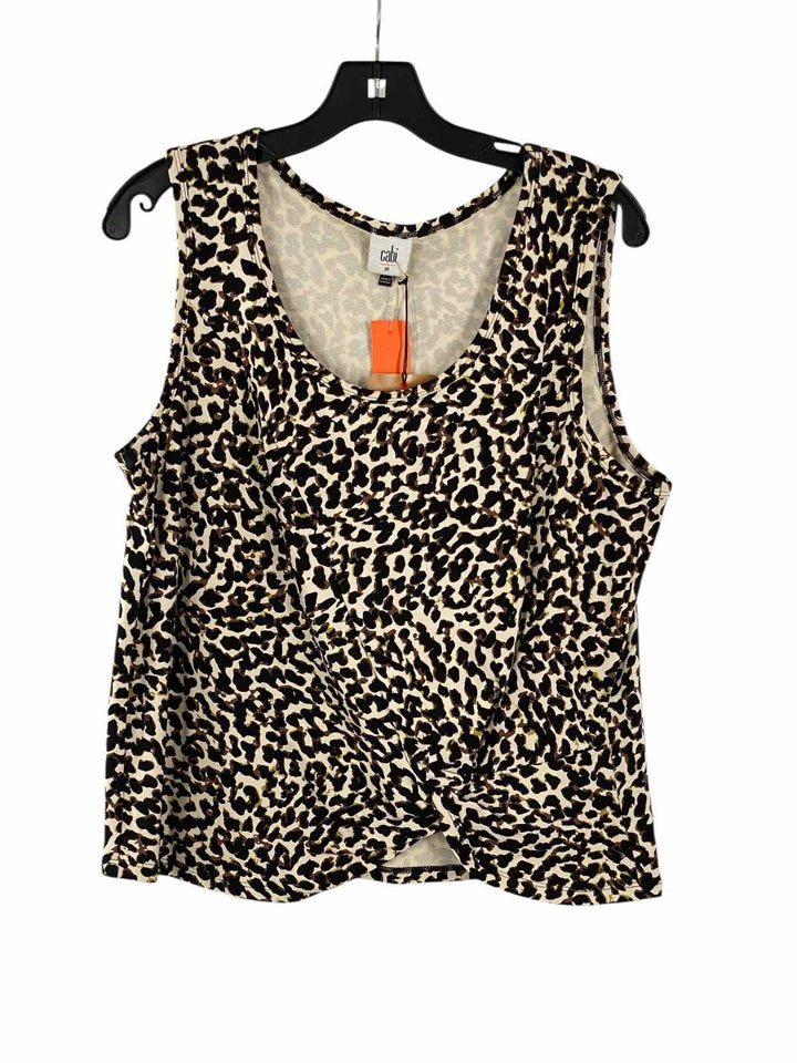 Cabi Size M Brown Animal Tank Top