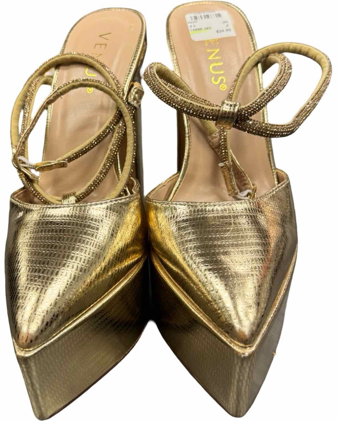 Venus Shoe Size 6.5 Gold Platform Heels