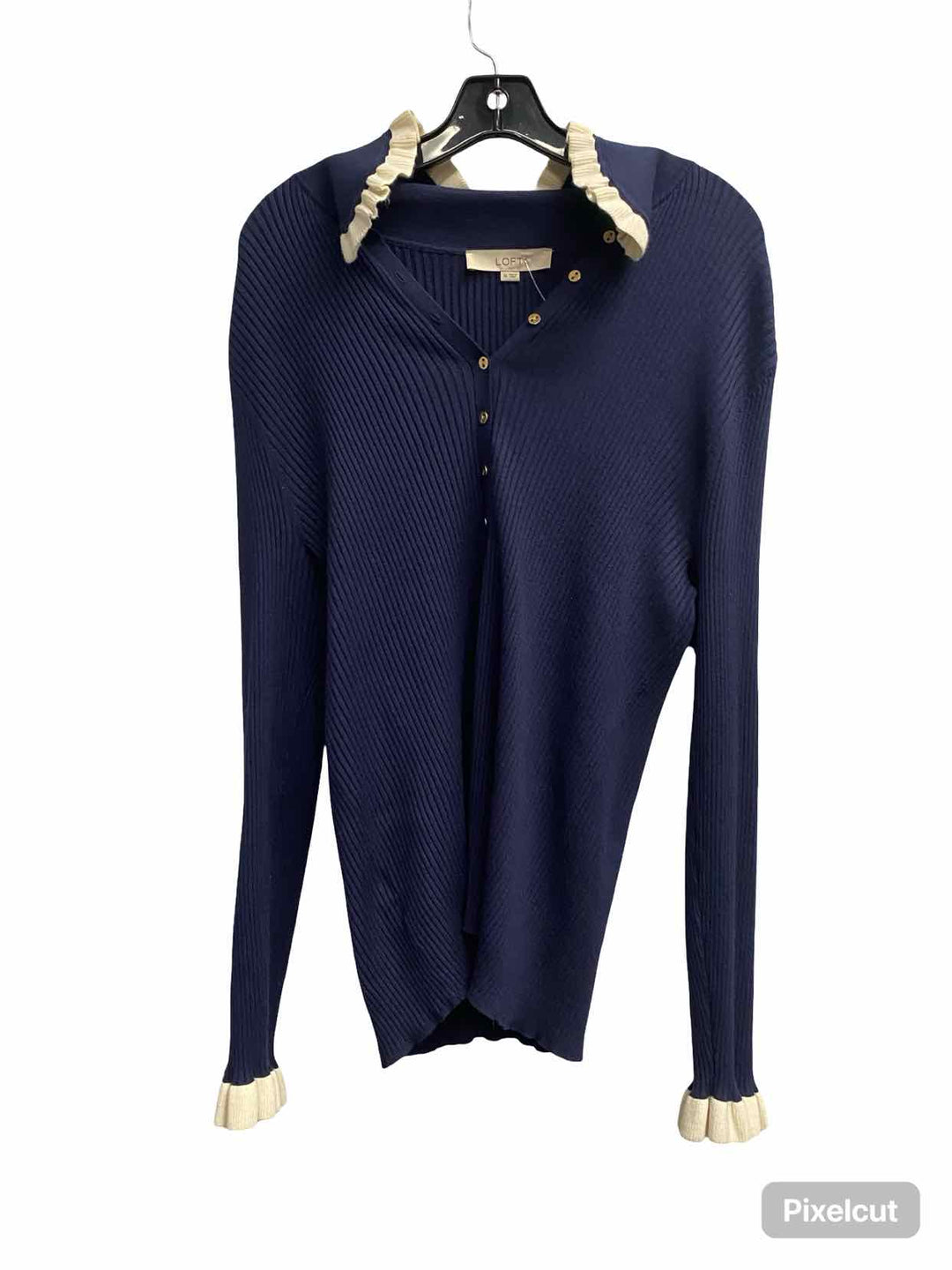 Loft Size XL Blue White Sweater