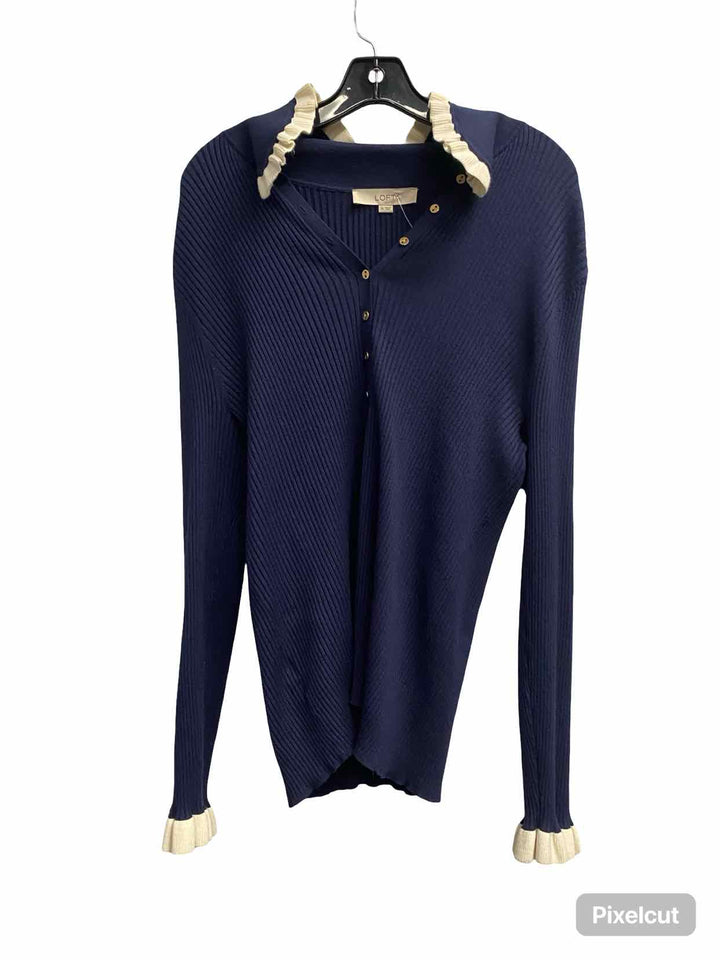 Loft Size XL Blue White Sweater