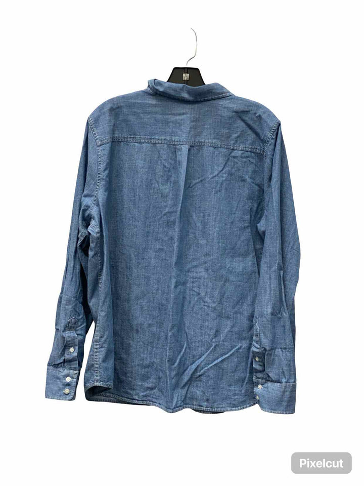 1901 Size XL Blue 100% cotton Long Sleeve Shirts