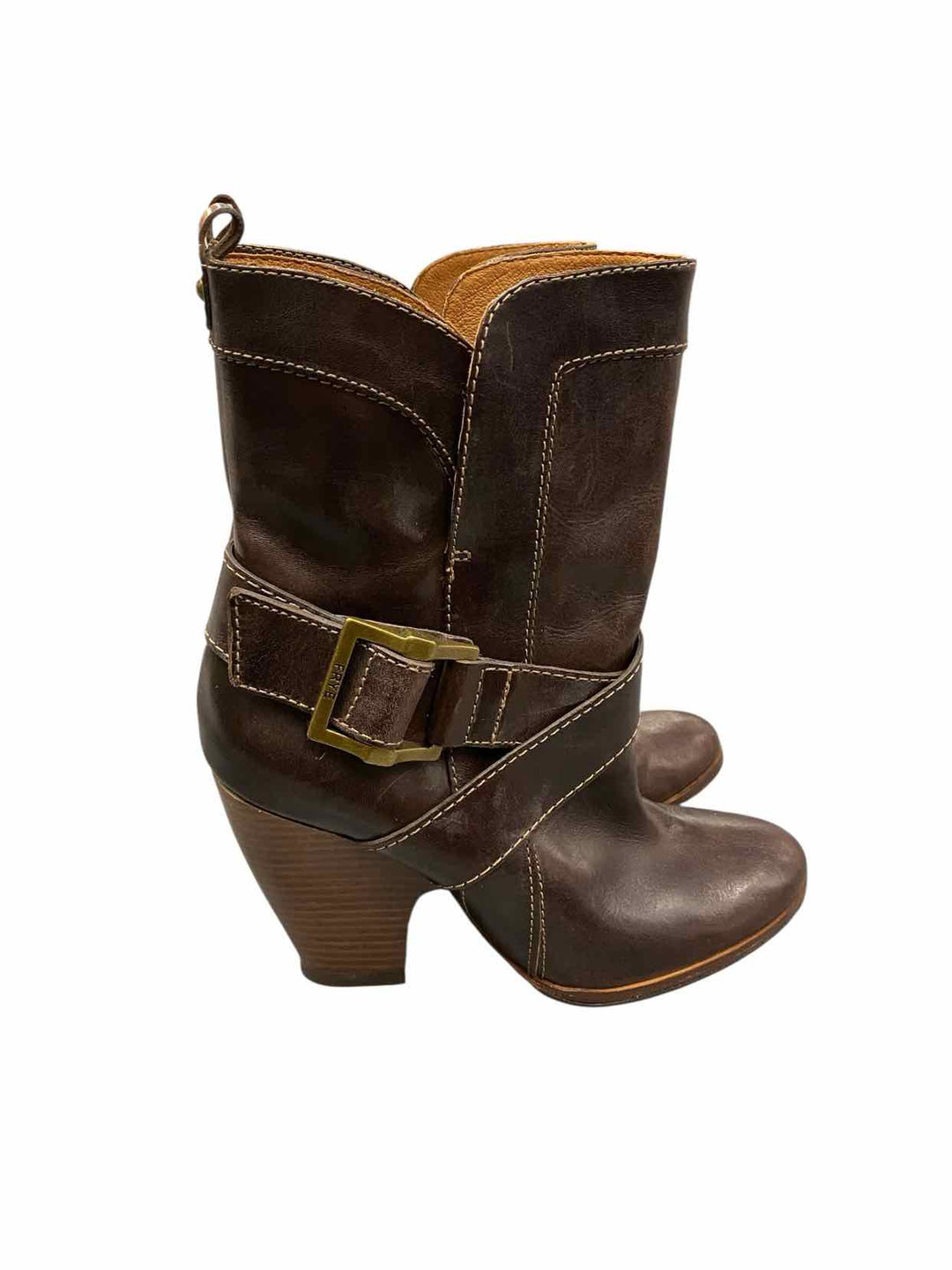 Frye Shoe Size 7.5 Brown Leather andrea mid Boots(Ankle)